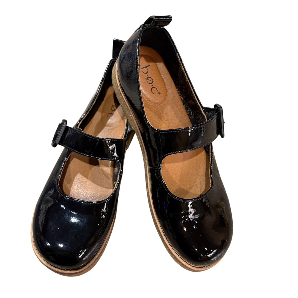BOC Mary Janes Size 7 Black Patent Leather Whimsigoth Cottagecore Academia Retro
